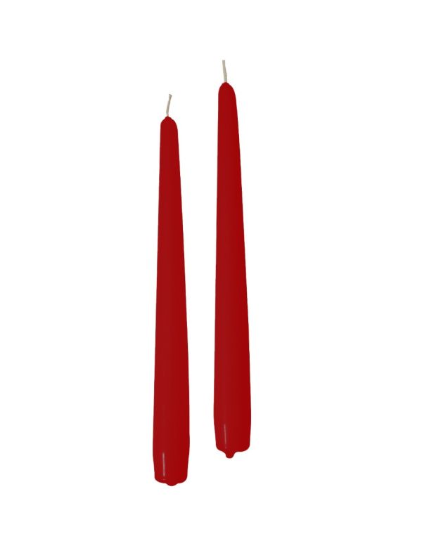 Candele coniche Ø 2,2 cm h. 25 cm 50 pezzi - Bordeaux