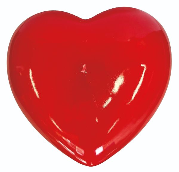 Candela laccata a forma di cuore gigante - Ø 17 cm