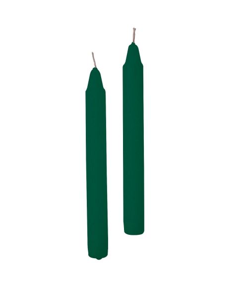Cera Cereria di Giorgio Risthò Candele Coniche per Candeliere 2.2 x 40 cm Verde Marcio 6 unità 