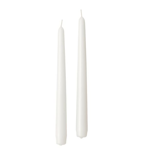 Candele coniche Ø 2,2 cm h. 21 cm 50 pezzi - Bianco