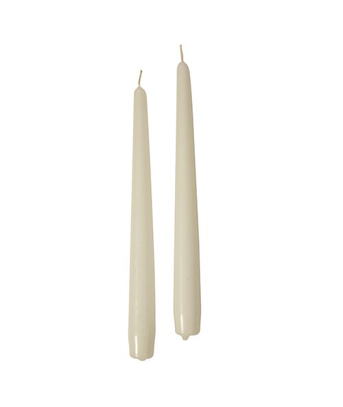 BIZZOTTO Avoria CANDELA BASIC CONICA AVORIO 25 CM SET 2 PEZZI 