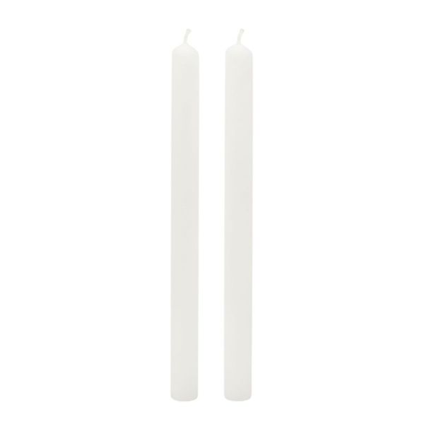 8 Candele Cilindriche  - ∅ 2,2 cm h 25 cm - Bianco