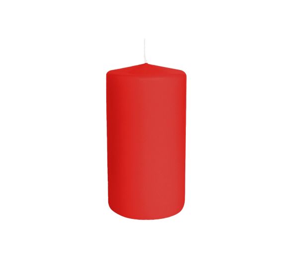 12 Candele diametro 6 cm altezza 10 cm - Rosso