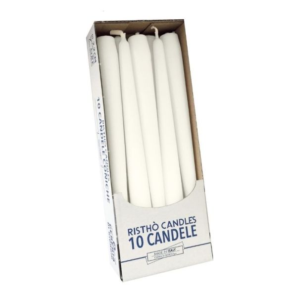Candele coniche Ø 2,2 cm h. 25 cm 10 pezzi 