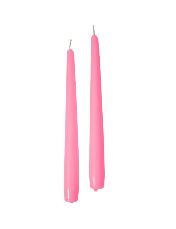 Candele coniche Ø 2,2 cm h. 25 cm 10 pezzi - Fucsia