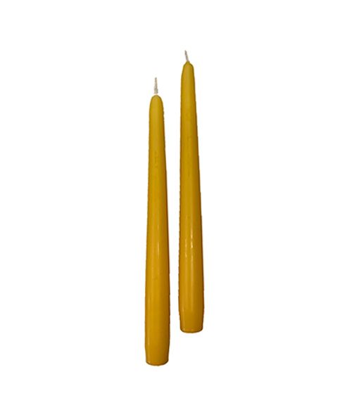 Candele coniche Ø 2,2 cm h. 30 cm 12 pezzi - Senape