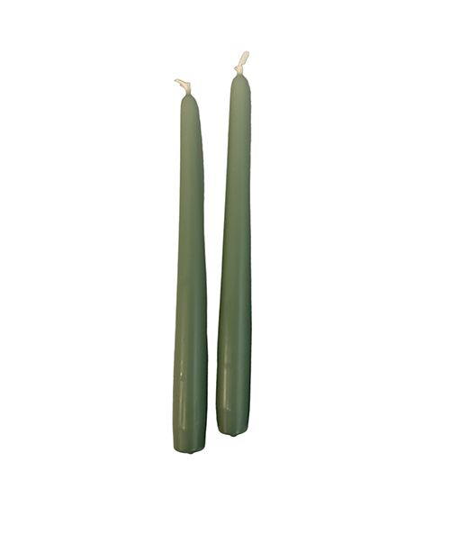 Candele coniche Ø 2,2 cm h. 30 cm 12 pezzi - Vintage Green