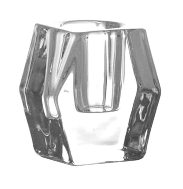 Porta candele in vetro 5,3 x 3,6 x 5,5 cm