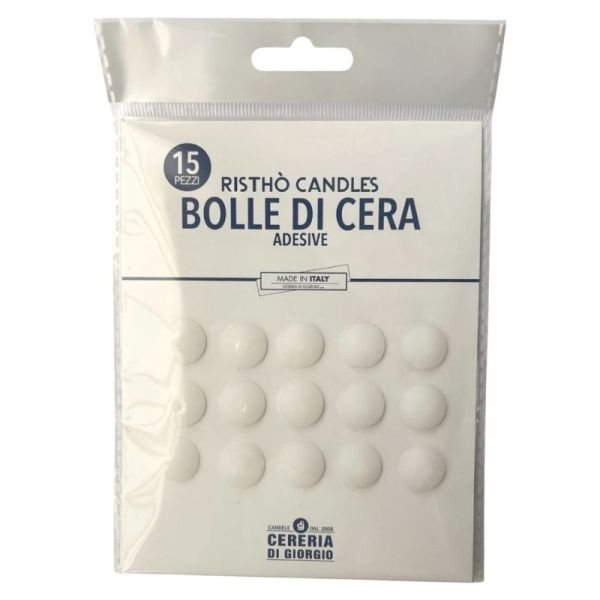 Gocce adesive di cera per candelieri