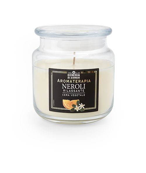 Candela Vegetale Vegana profumata in giara Aromaterapia - Neroli - 80 ORE