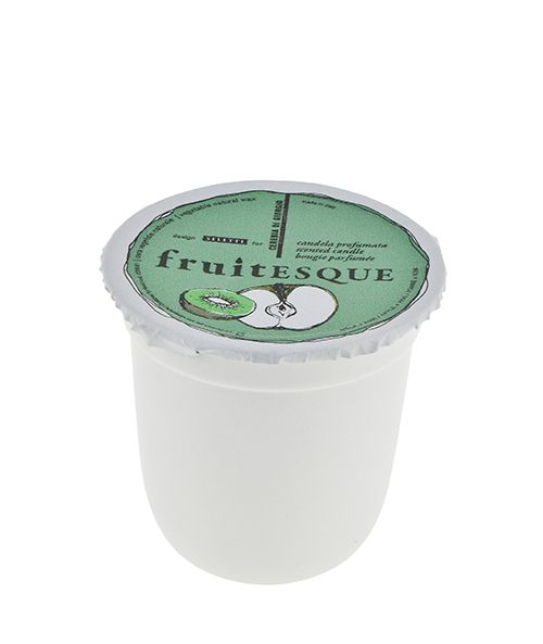 Candela profumata in vasetto di porcellana - Mela e Kiwi - Yogurt