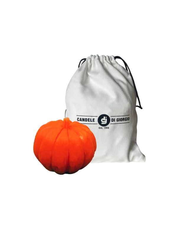 Candela a forma di Zucca  Ø 9 cm , h 7,5 cm 