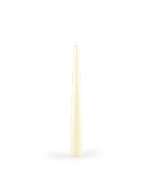 Candele laccate coniche Ø 2,2 cm h. 21 cm 6 pezzi - Avorio