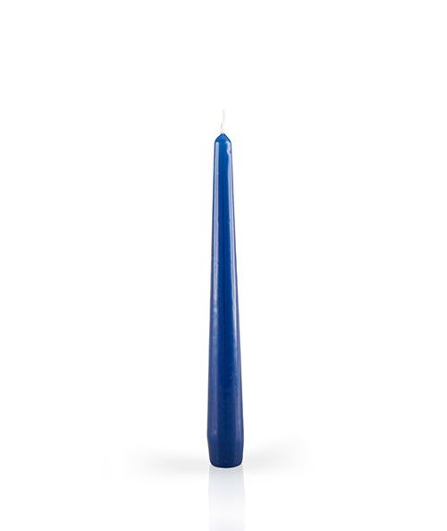 Candele laccate coniche Ø 2,2 cm h. 21 cm 6 pezzi - Blu