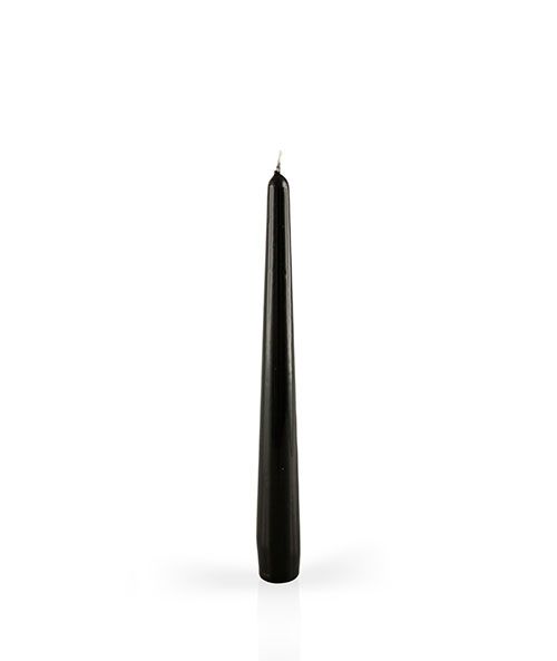 Candele laccate coniche Ø 2,2 cm h. 21 cm 6 pezzi - Nero