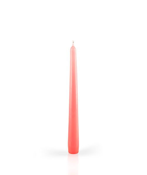 Candele laccate coniche Ø 2,2 cm h. 21 cm 6 pezzi - Rosa antico