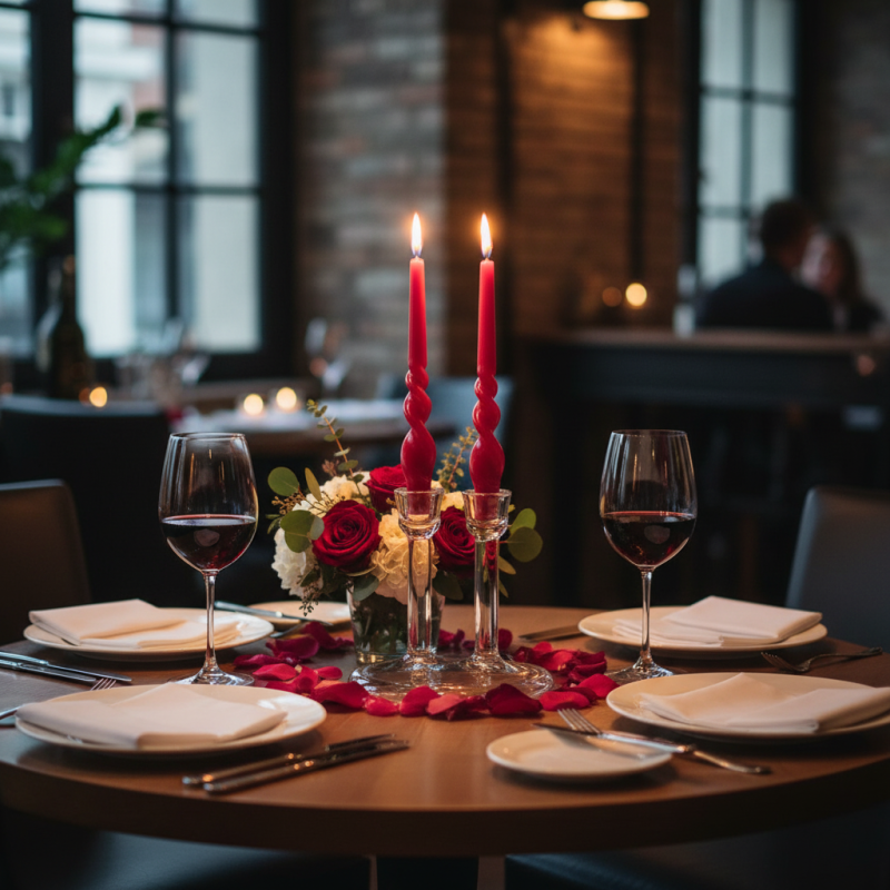 Set 2 candele voluta laccate h 30 cm - Rosso