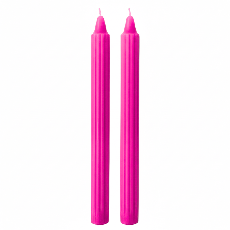 Candele Doriche Ø 2,2 cm h. 25 cm 2 pezzi - Fucsia