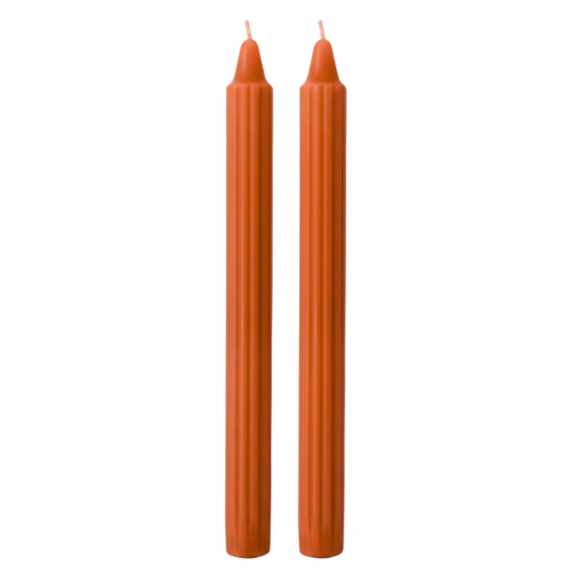 Candele Doriche Ø 2,2 cm h. 25 cm 2 pezzi - Terracotta