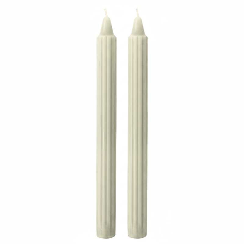 Candele Doriche Ø 2,2 cm h. 25 cm 2 pezzi - Panna