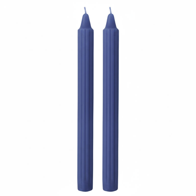 Candele Doriche Ø 2,2 cm h. 25 cm 2 pezzi - Blu dusk