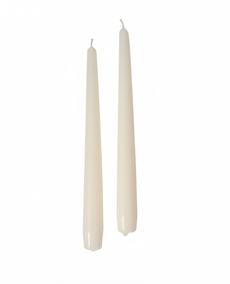 Candele coniche Ø 2,2 cm h. 25 cm 2 pezzi - Panna
