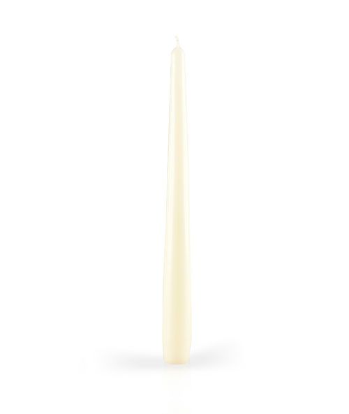 Candele laccate coniche Ø 2,2 cm h. 25 cm 6 pezzi - Avorio