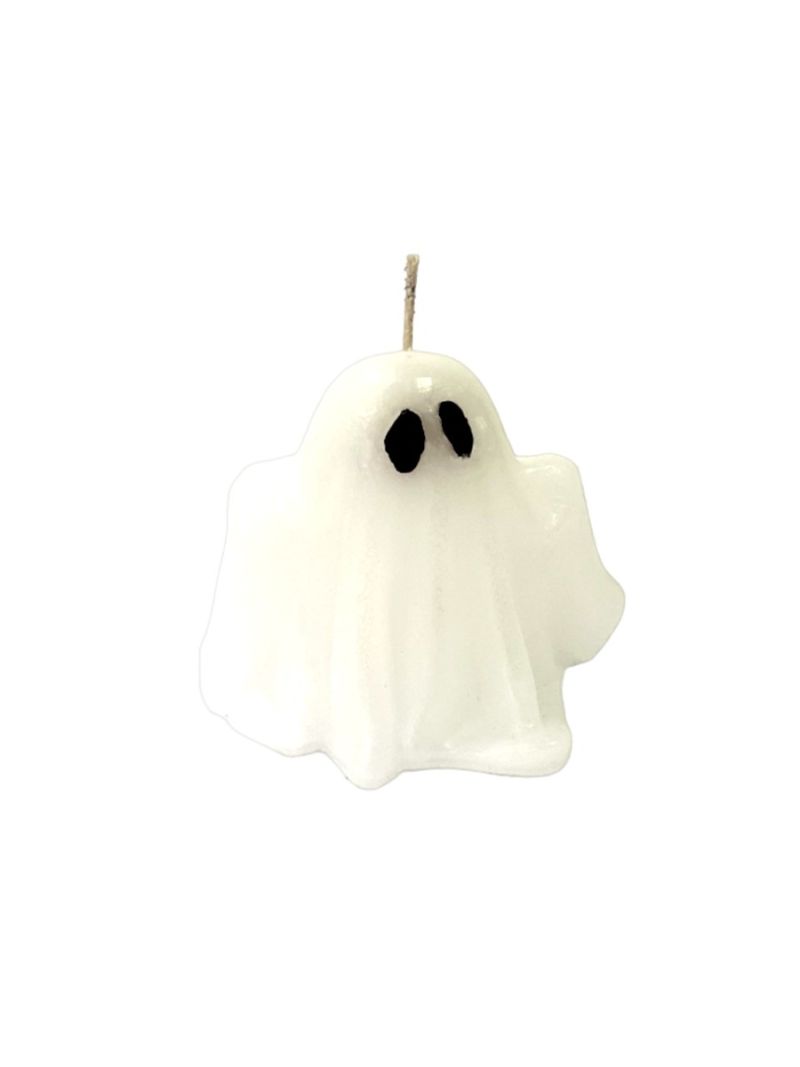 Candela a forma di Fantasma  h 6,5 cm  - Bianco