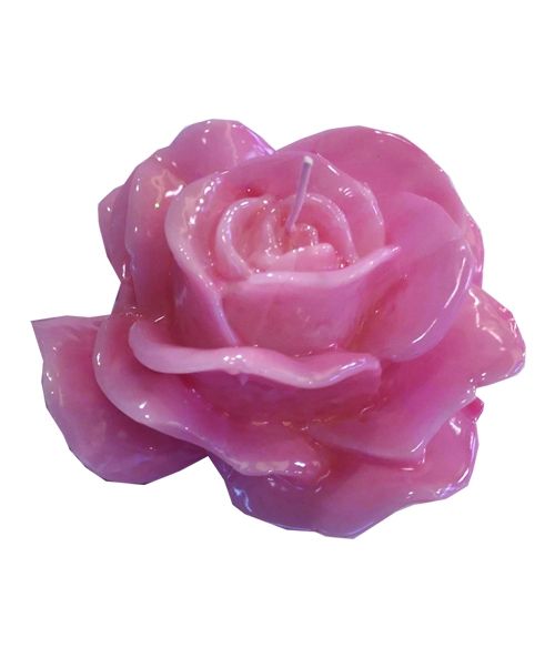 Candela a forma di rosa, diam. 12 cm