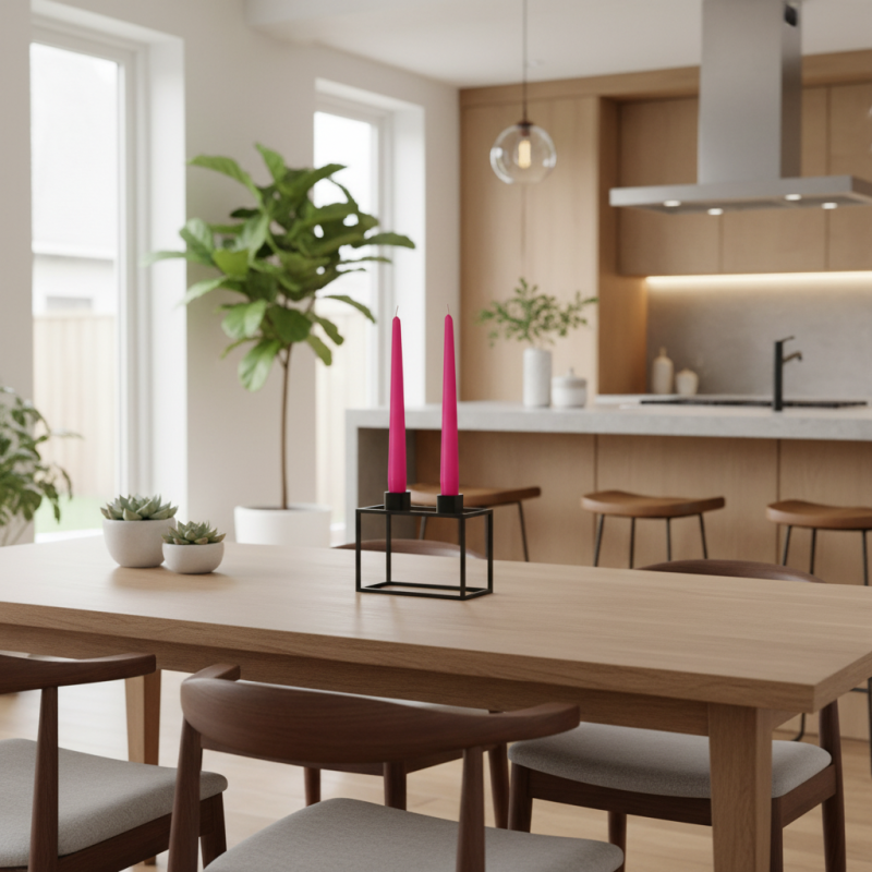 Candele coniche Ø 2,2 cm h. 30 cm 12 pezzi - Fucsia