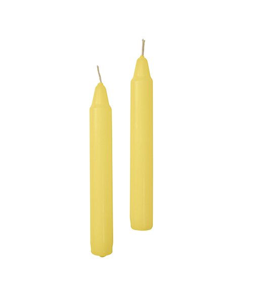 Candele cilindriche Ø 2,1 cm h. 16 cm 50 pezzi - Giallo