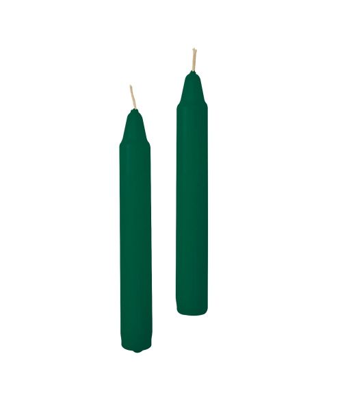 Candele cilindriche Ø 2,1 cm h. 16 cm 50 pezzi - Verde scuro
