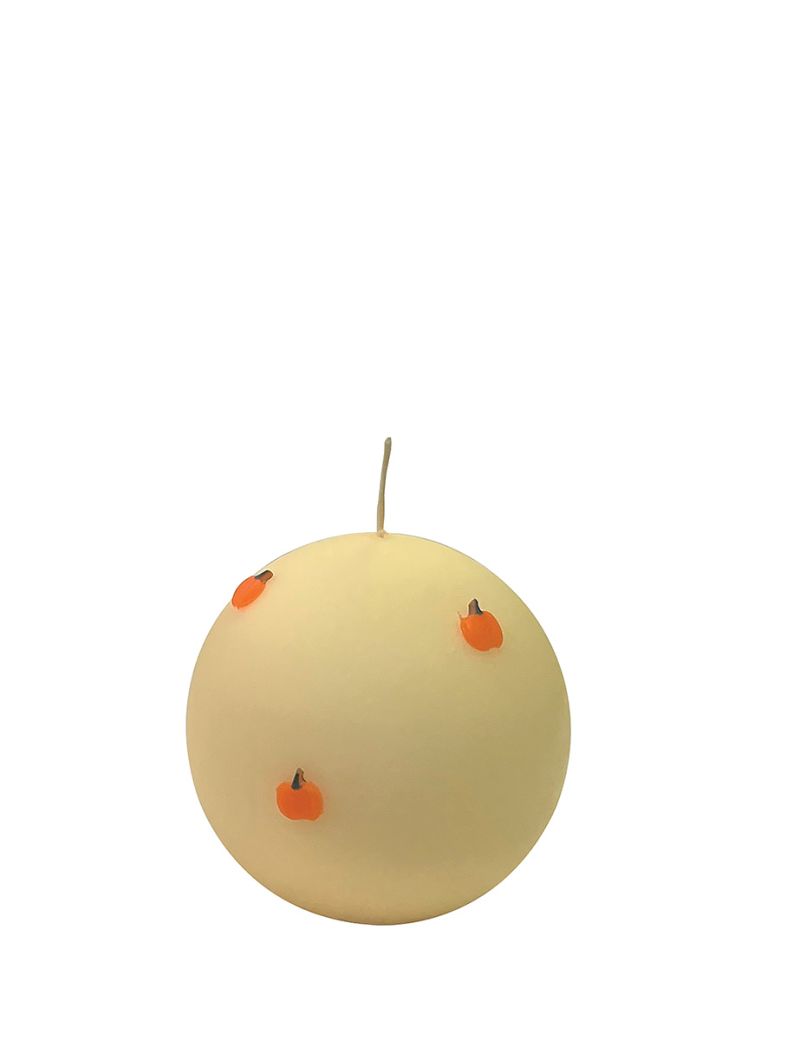 Sfera con zucche in cera Ø 10 - Avorio
