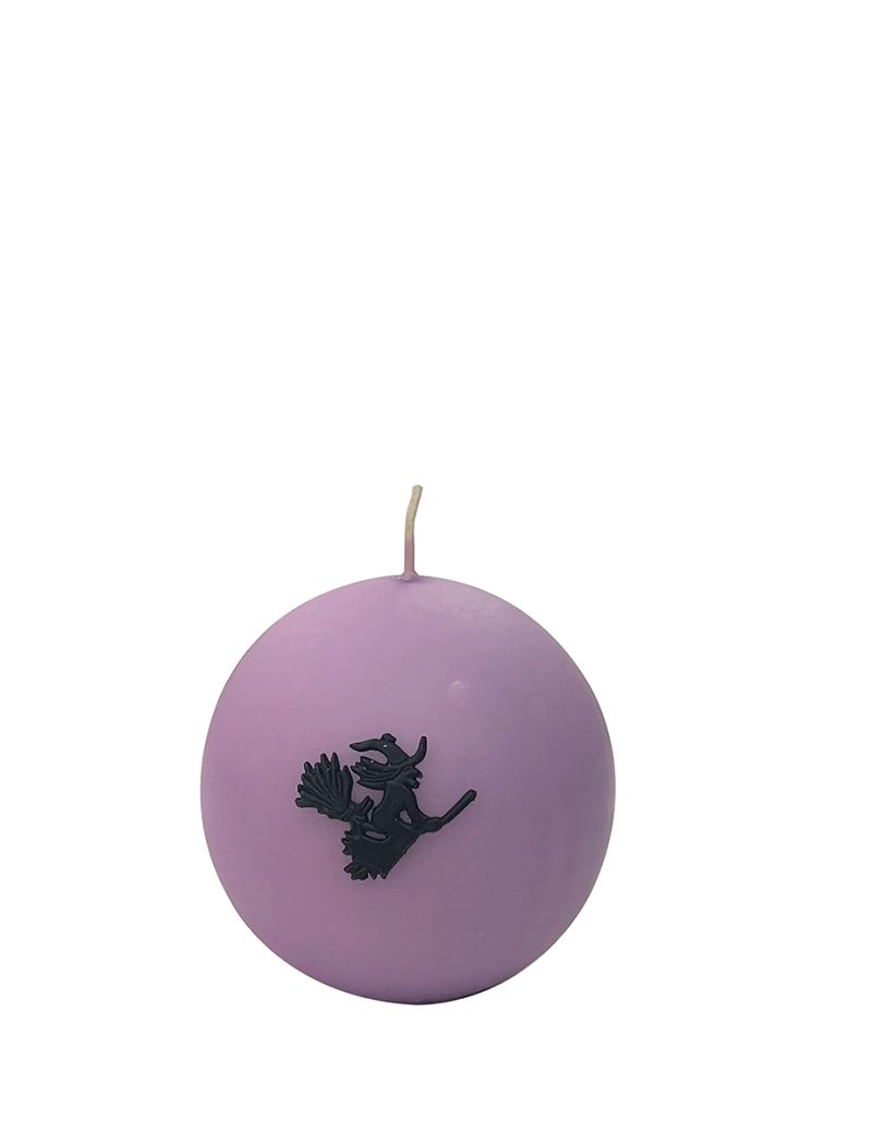 Sfera con Strega in cera Ø 10 cm - Viola