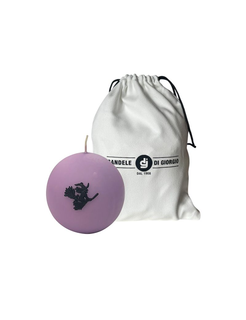 Sfera con Strega in cera Ø 10 cm - Viola