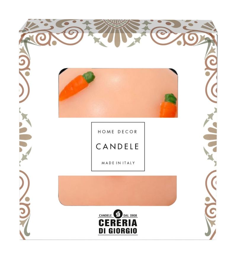 Candela Sfera diametro 10 cm con carote decorative  - Colore Pesca