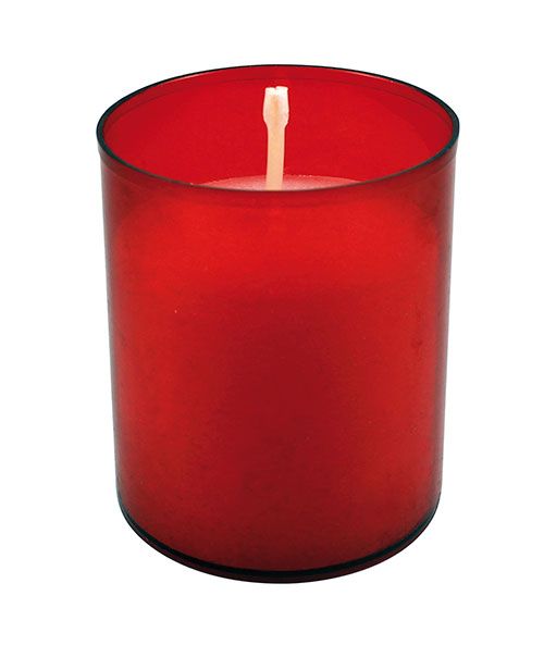 Lumino in plastica rossa Mod. 10b h. 5,9 cm 4 pezzi