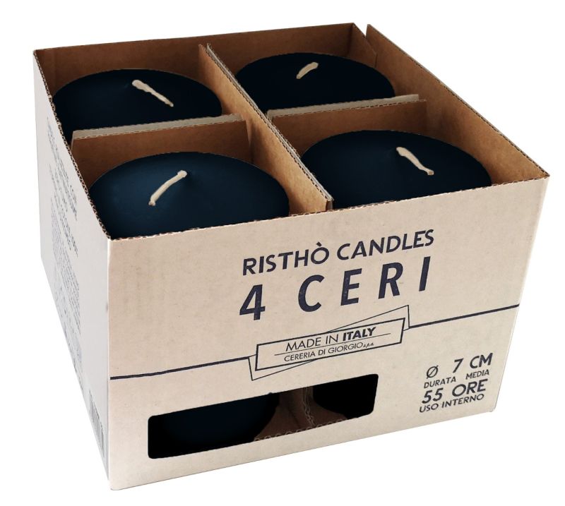 Ceri Ø 7 cm h. 10 cm 4 pezzi - Blu Notte