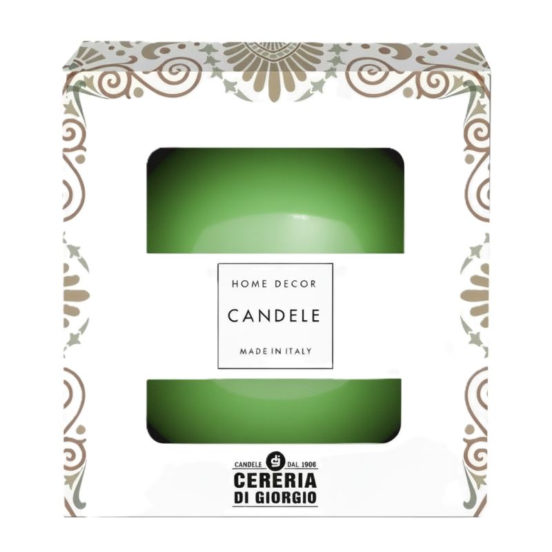 Candela sfera Laccata  Ø 10 cm -  1 pezzo -Pistacchio -Home Decor 