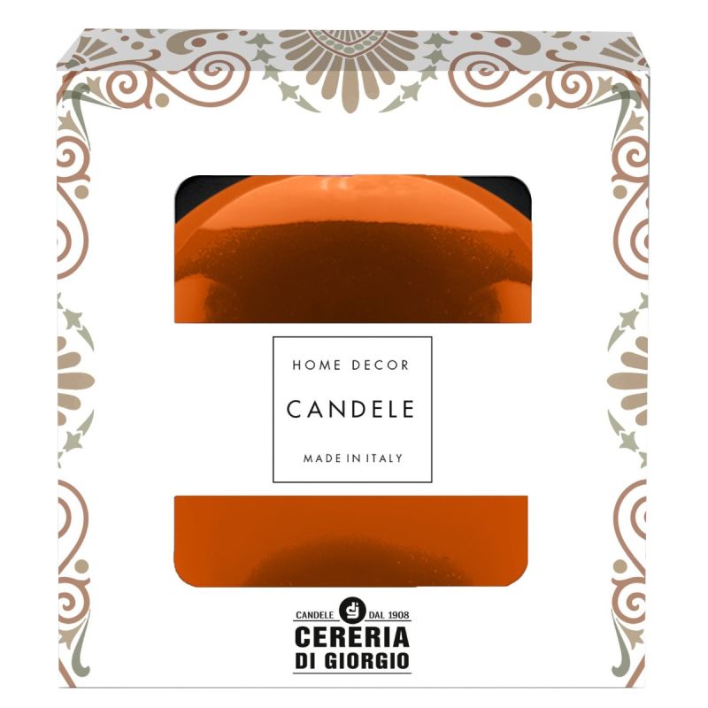 Candela sfera Laccata  Ø 10 cm -  1 pezzo - Terracotta-  Home Decor 