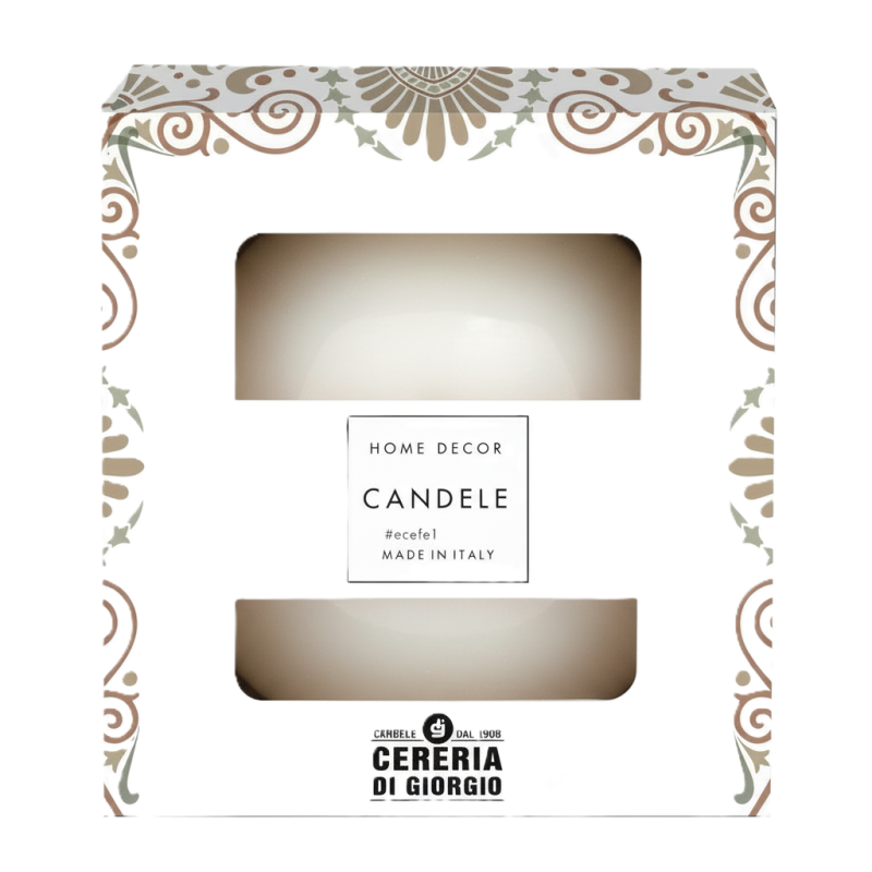 Candela sfera Laccata Ø 10 cm - 1 pezzo - Panna- Home Decor