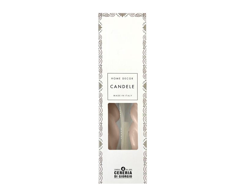 Set 2 candele voluta laccate h 30 cm - Mocha Mousse