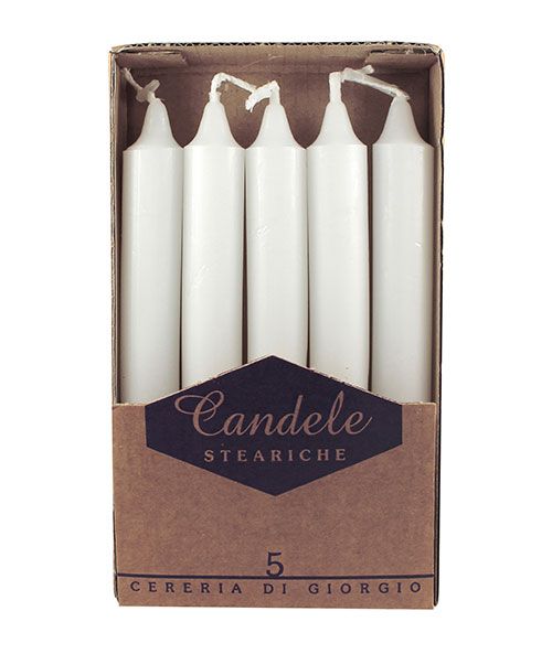 Candele steariche h. 15 cm 5 pezzi