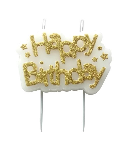 Candelina di compleanno con banner