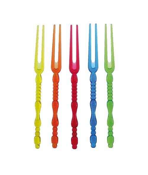 Forchettine da aperitivo colorate - 24 pezzi