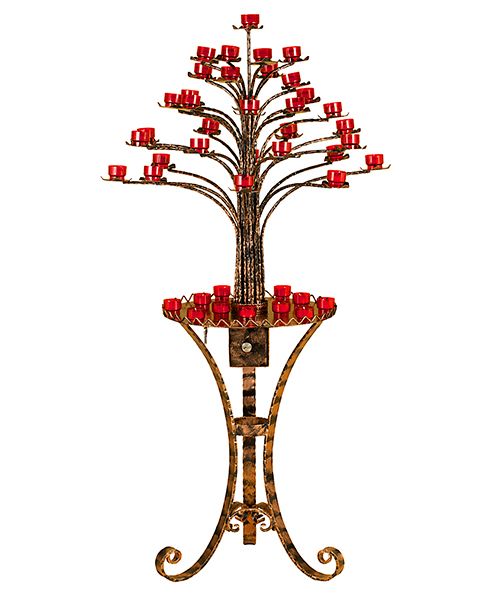 Candeliere ad albero per 33 luminelli con serratura
