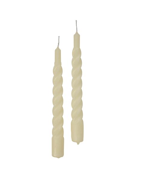 Candele tortiglione Ø 2,2 cm h. 21 cm 50 pezzi - Avorio