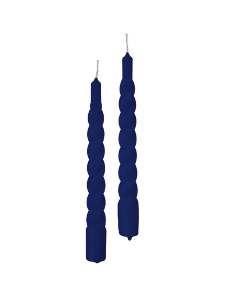 Candele tortiglione Ø 2,2 cm h. 21 cm 50 pezzi - Blu