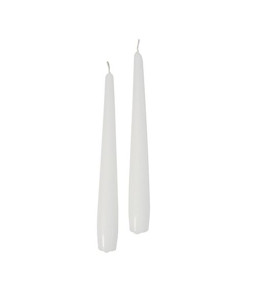 Candele coniche Ø 2,2 cm h. 21 cm 50 pezzi - Bianco