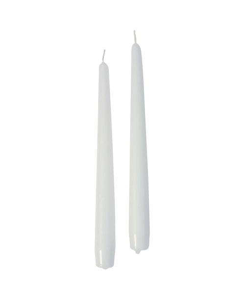 Candele coniche Ø 2,2 cm h. 30 cm 12 pezzi - Bianco